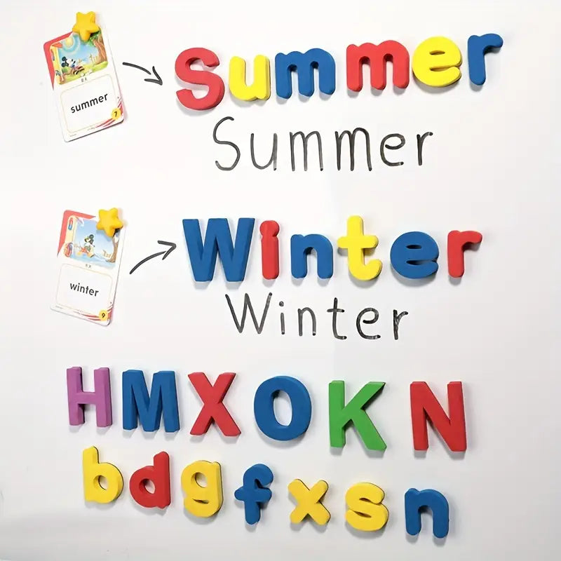 Hard Foam Magnetic Refrigerator Magnets for Learning - 79pcs set